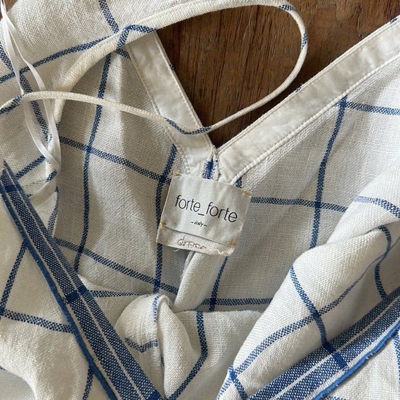 FORTE_FORTE  "Holiday check" linen belted dress oceania - Picture 7 of 7